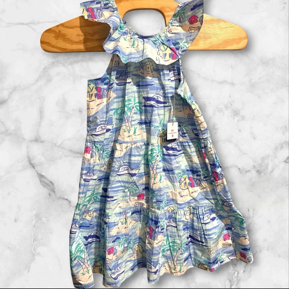 NWT Girls VINEYARD VINES Target Dress - Sz XL 14/16 - Blue/White w/ SAILBOATS